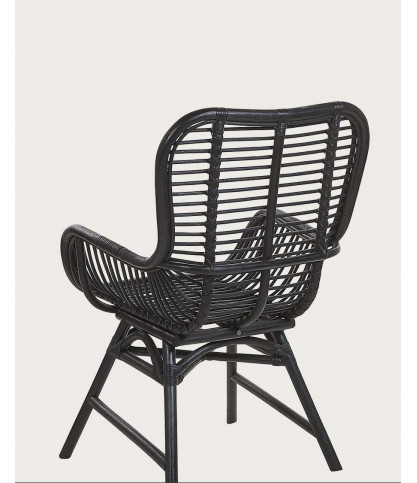 Sapporo - Chaise en rotin noir