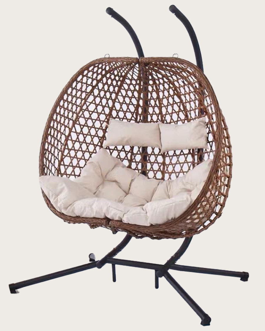 Swing double - Double Fauteuil suspendu en poly rotin