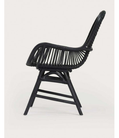 Sapporo - Chaise en rotin noir