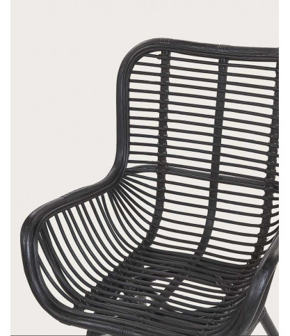 Sapporo - Chaise en rotin noir