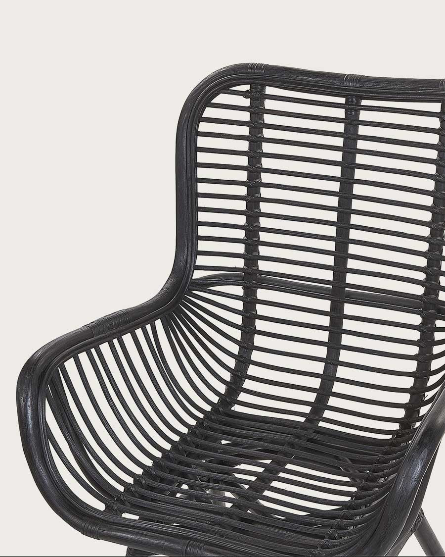 Sapporo - Chaise en rotin noir