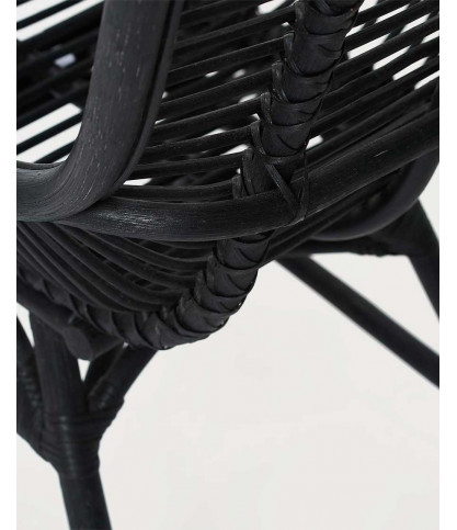 Sapporo - Chaise en rotin noir