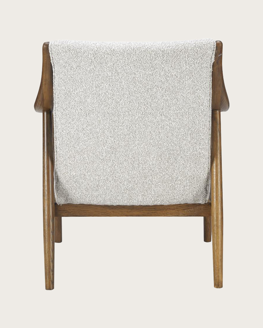 Ambre - Fauteuil en bois massif chêne et en lin