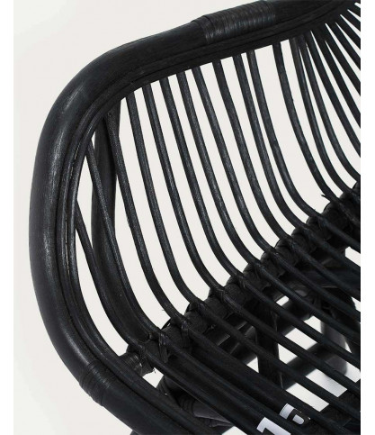 Sapporo - Chaise en rotin noir