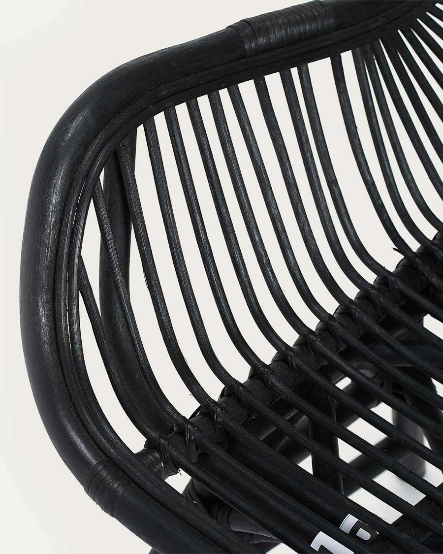 Sapporo - Chaise en rotin noir