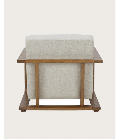 Rima - Fauteuil en bois massif chêne et en lin