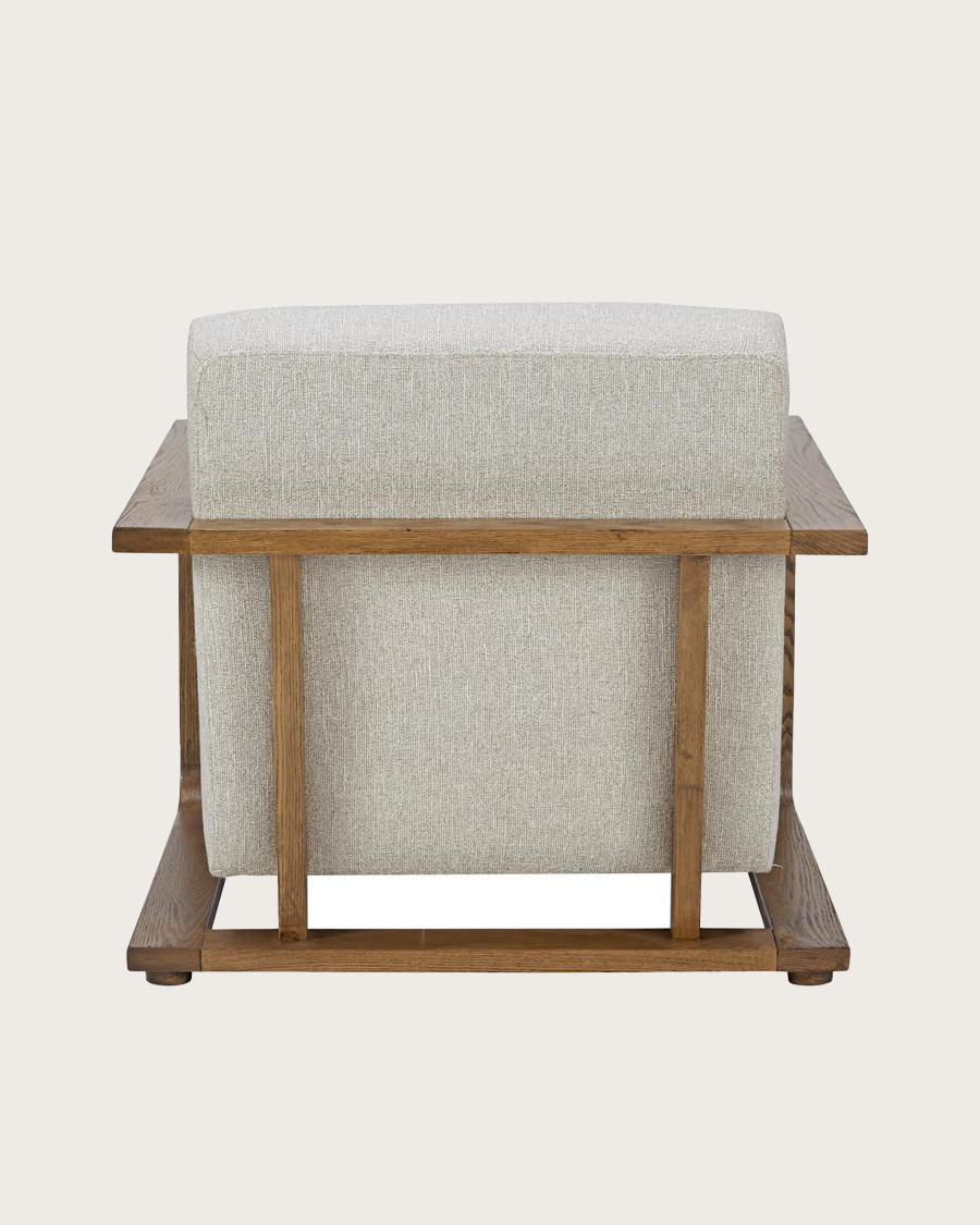 Rima - Fauteuil en bois massif chêne et en lin