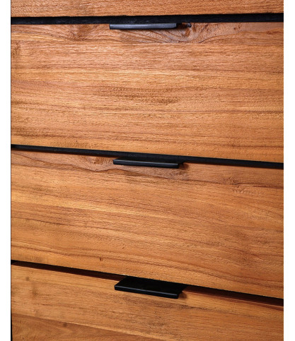 Indra - Buffet bas en teck recyclé bicolore 160 cm