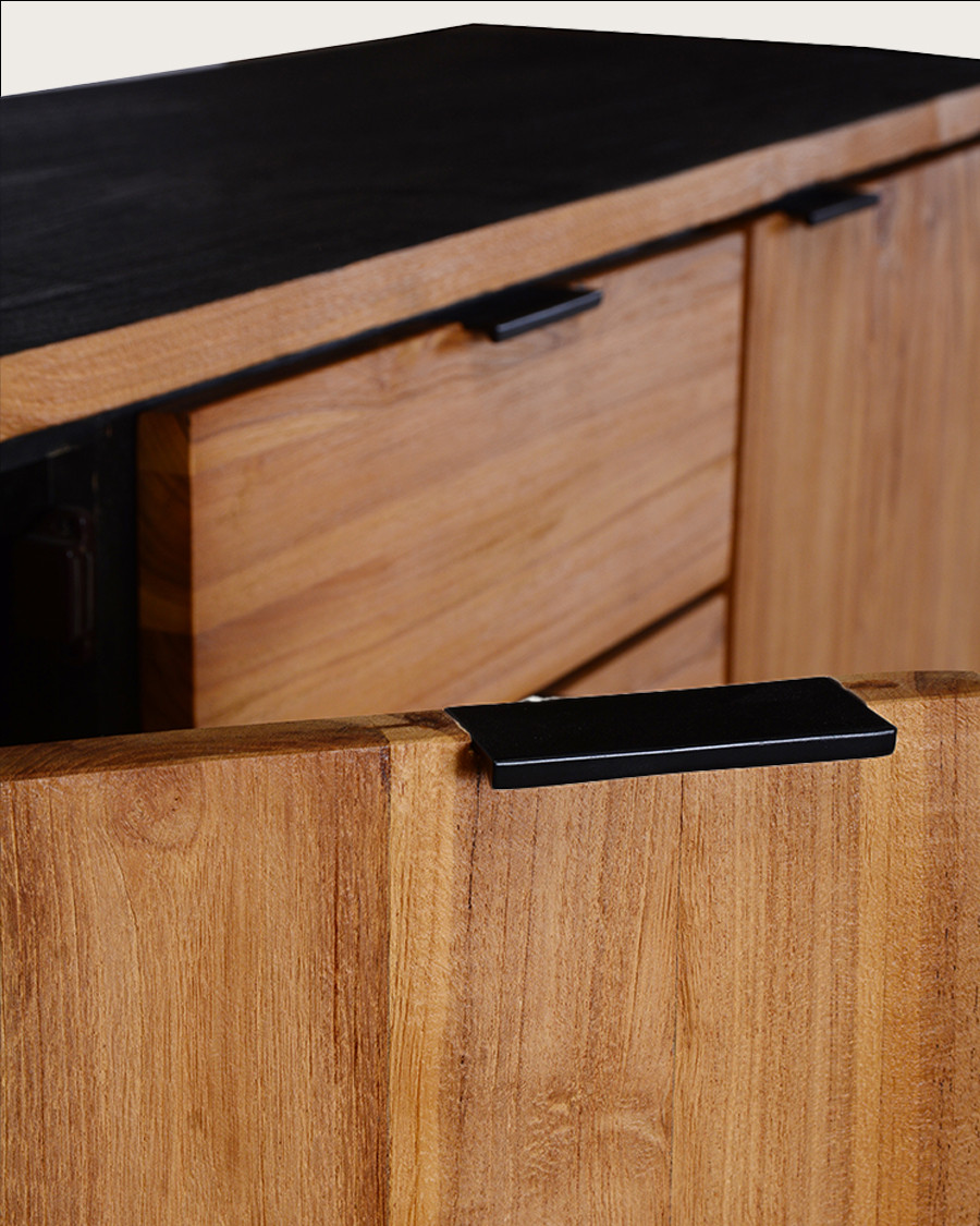 Indra - Buffet bas en teck recyclé bicolore 160 cm