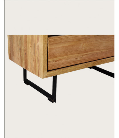 Lara- Armoire en bois massif de teck recyclé