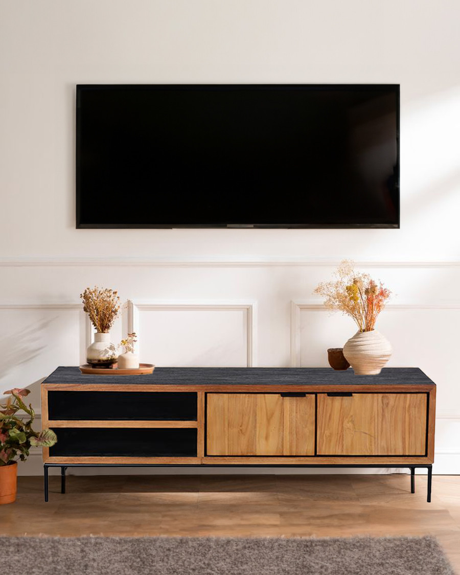 Indra - Meuble tv en teck...