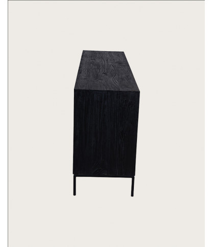 Indra grand - Grand buffet bas en teck recyclé bicolore 200 cm