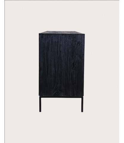 Indra grand - Grand buffet bas en teck recyclé bicolore 200 cm