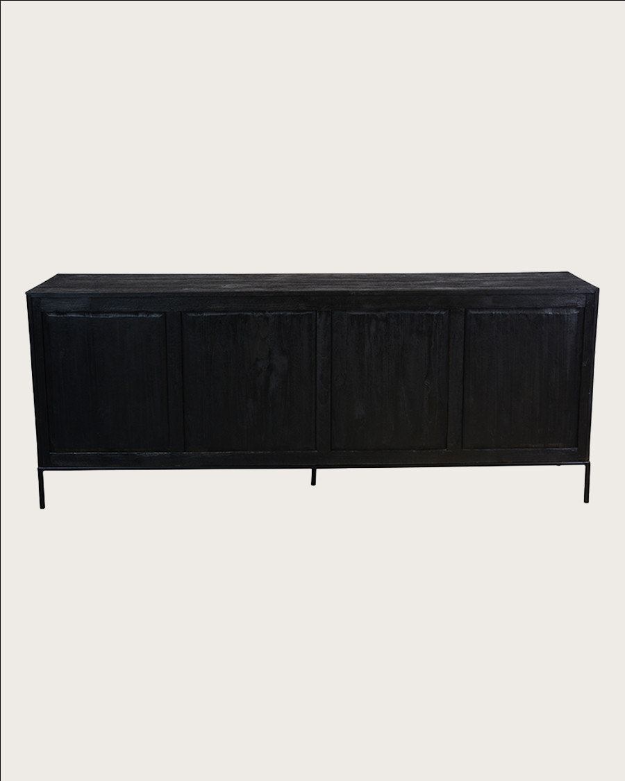 Indra grand - Grand buffet bas en teck recyclé bicolore 200 cm