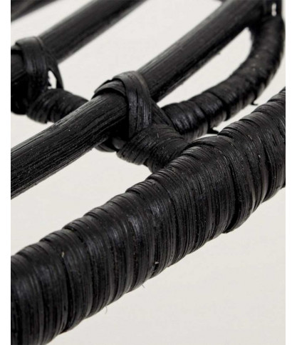 Ika - Lot de 4 chaises rotin noir