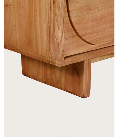 Dinda - Grand Buffet bas en bois massif de mendi 200 cm