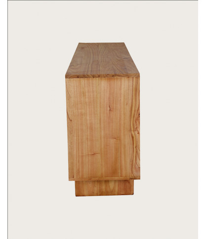Dinda - Grand Buffet bas en bois massif de mendi 200 cm