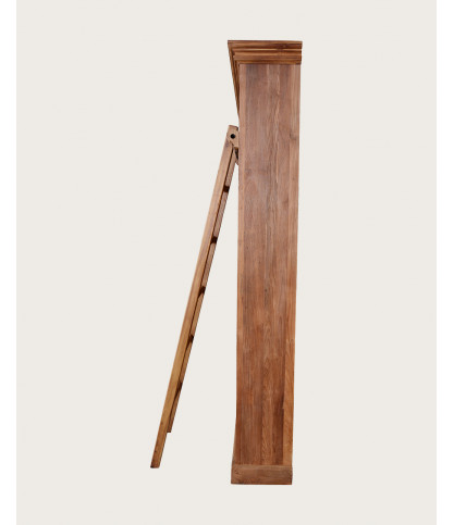 Annisa - Bibliothèque en bois massif de teck recyclé 250 cm