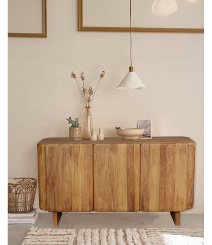 Cahya - Buffet bas en bois massif de teck recyclé 170 cm