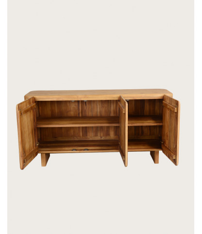 Cahya - Buffet bas en bois massif de teck recyclé 170 cm