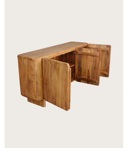 Cahya - Buffet bas en bois massif de teck recyclé 170 cm