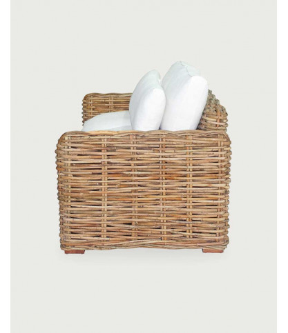 Cassiopée - Canapé de jardin en rotin 3 places