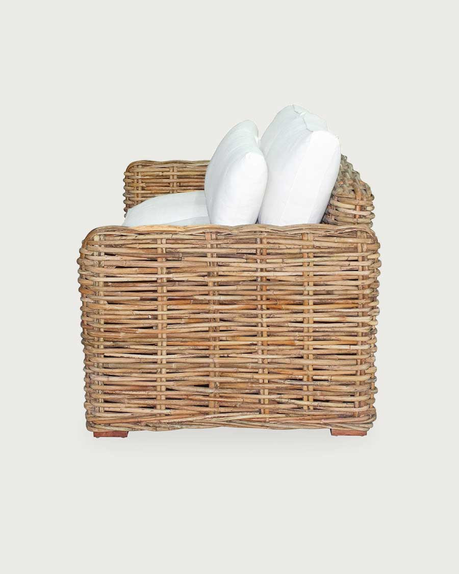 Cassiopée - Canapé de jardin en rotin 3 places