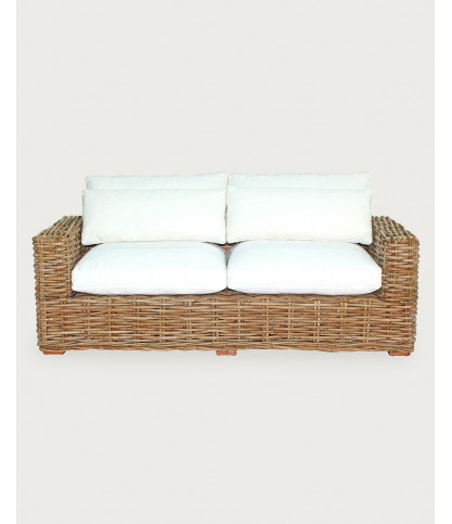 Cassiopée - Canapé de jardin en rotin 3 places