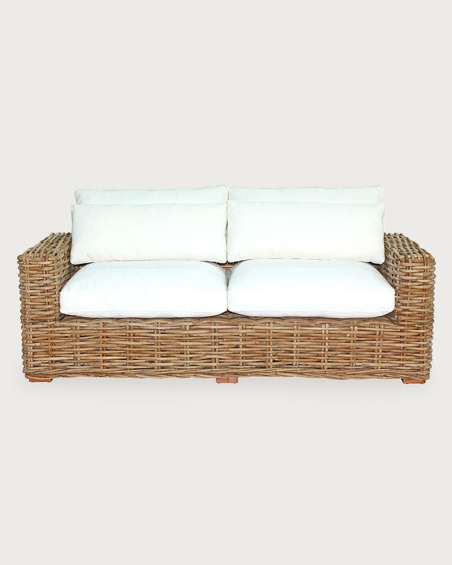 Cassiopée - Canapé de jardin en rotin 3 places