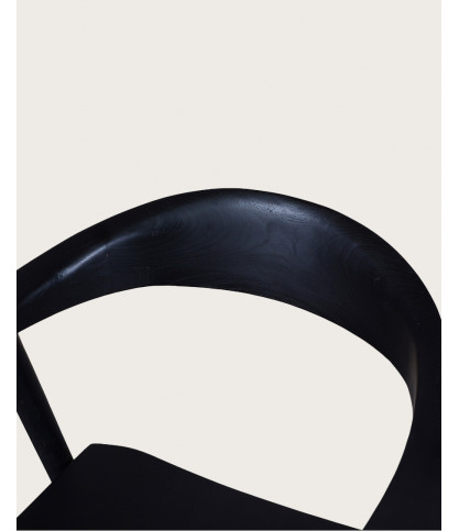 Dewi - Chaise en teck massif noir