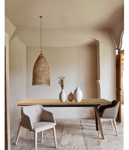 Bandung - Table repas en teck massif