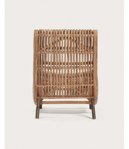 Mandiri - Fauteuil bas rond en rotin tressé