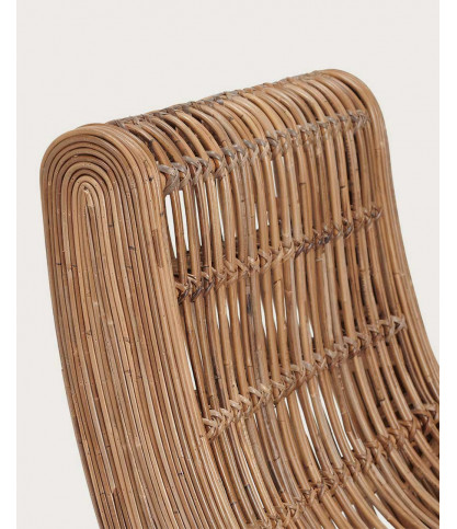 Mandiri - Fauteuil bas rond en rotin tressé