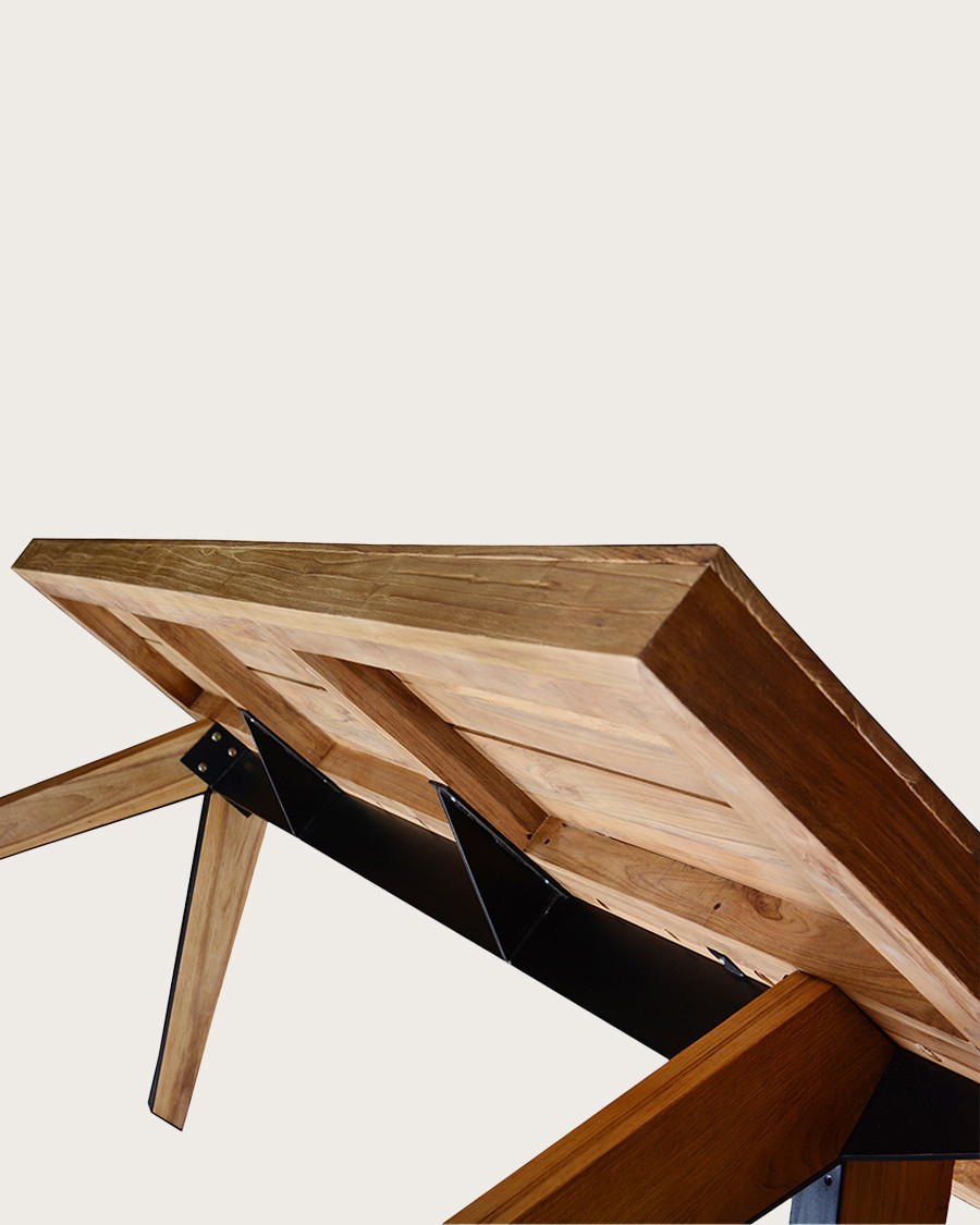 Bandung - Table repas en teck massif