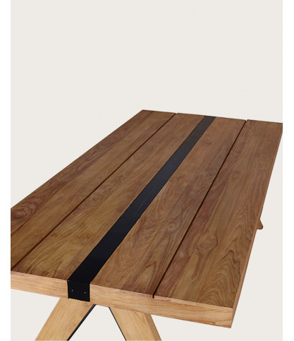 Bandung - Table repas en teck massif