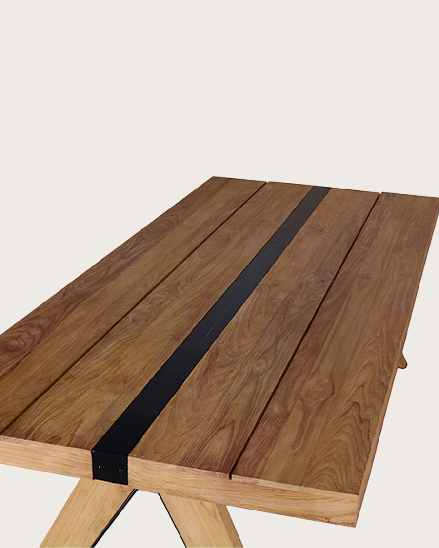 Bandung - Table repas en teck massif