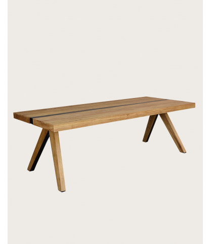 Bandung - Table repas en teck massif