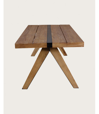 Bandung - Table repas en teck massif