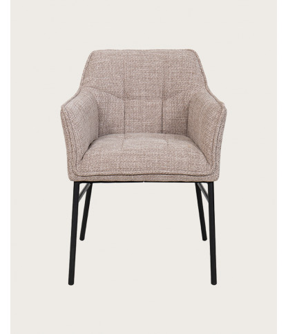 Chacha - Chaise en tissu et pieds métal