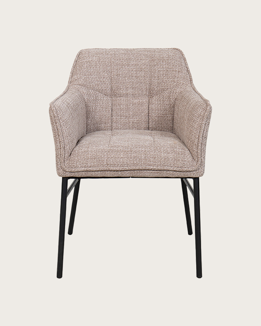 Chacha - Chaise en tissu et pieds métal