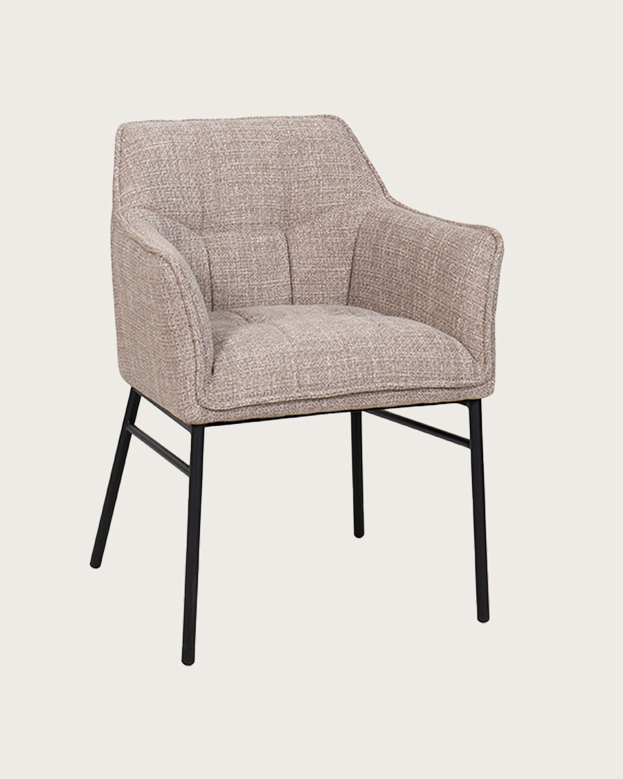 Chacha - Chaise en tissu et pieds métal