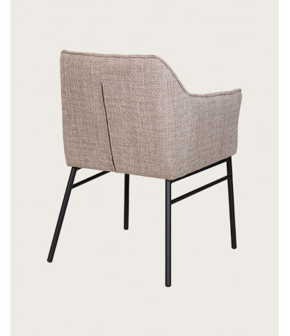 Chacha - Chaise en tissu et pieds métal