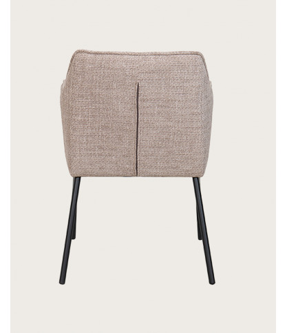 Chacha - Chaise en tissu et pieds métal