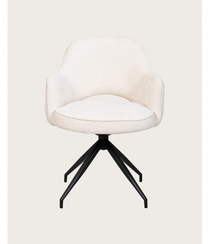 Elba - Chaise en tissu et pieds métal