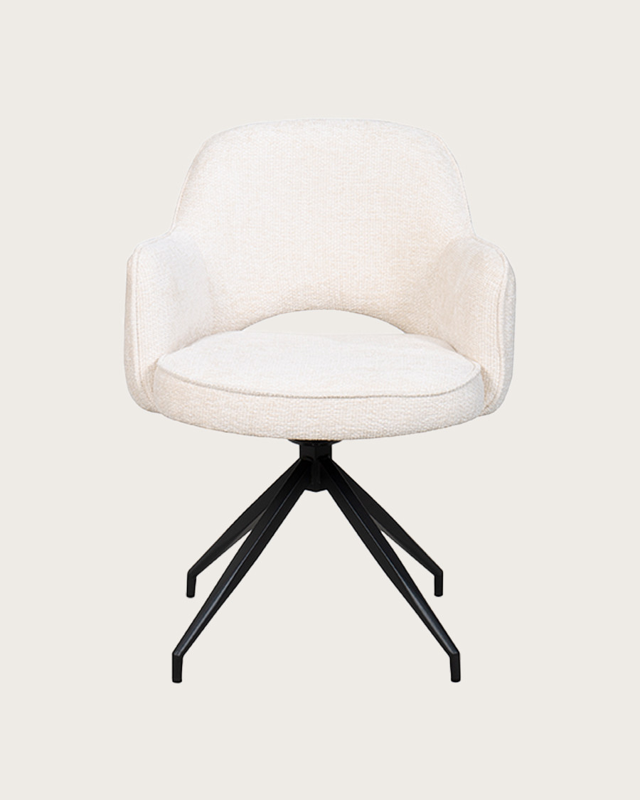 Elba - Chaise en tissu et pieds métal