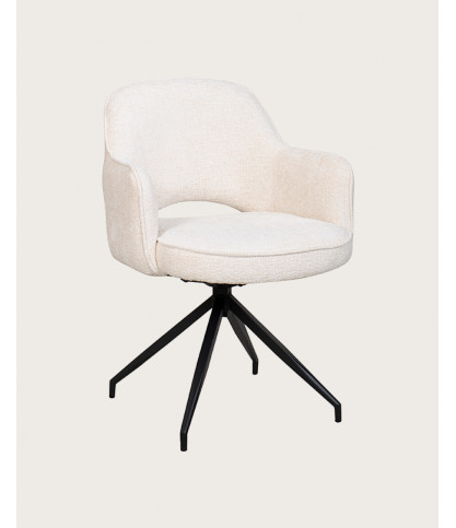 Elba - Chaise en tissu et pieds métal