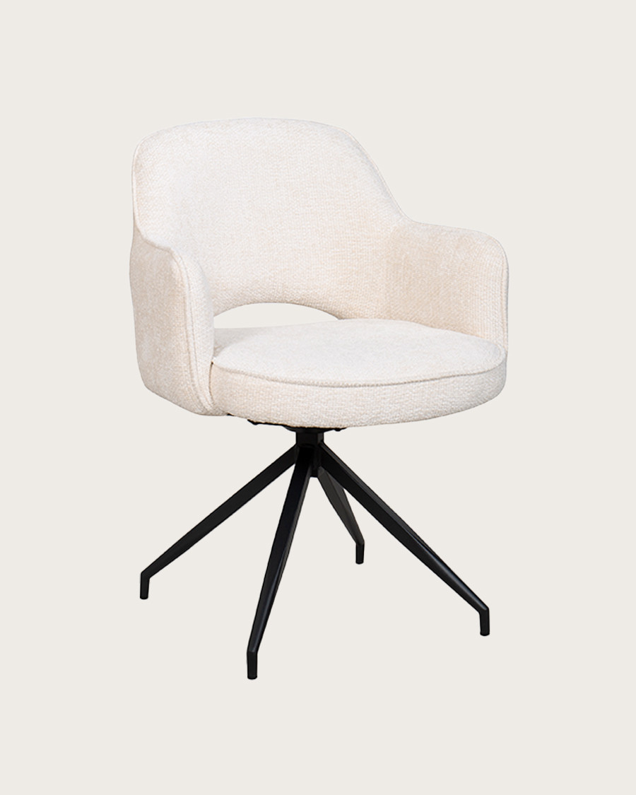 Elba - Chaise en tissu et pieds métal