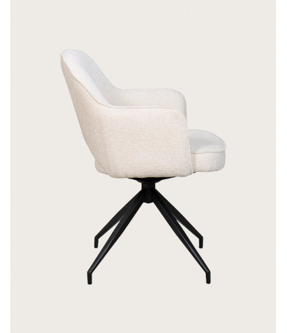 Elba - Chaise en tissu et pieds métal