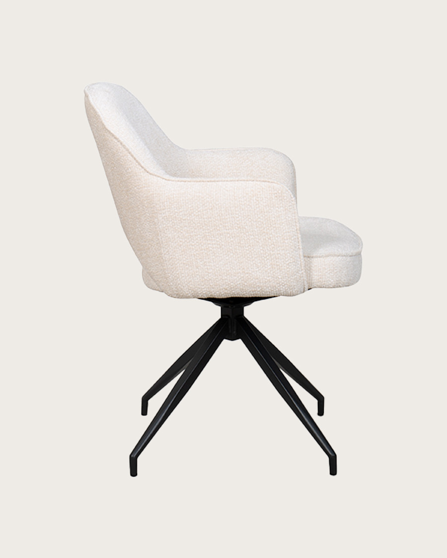 Elba - Chaise en tissu et pieds métal