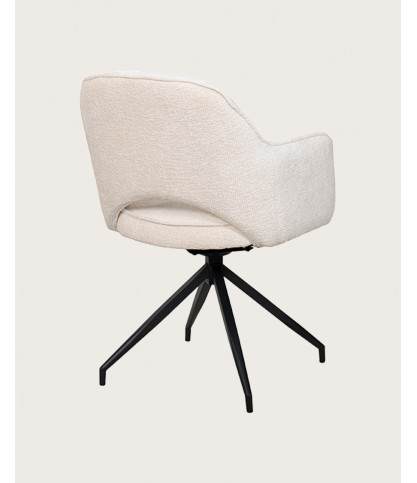 Elba - Chaise en tissu et pieds métal